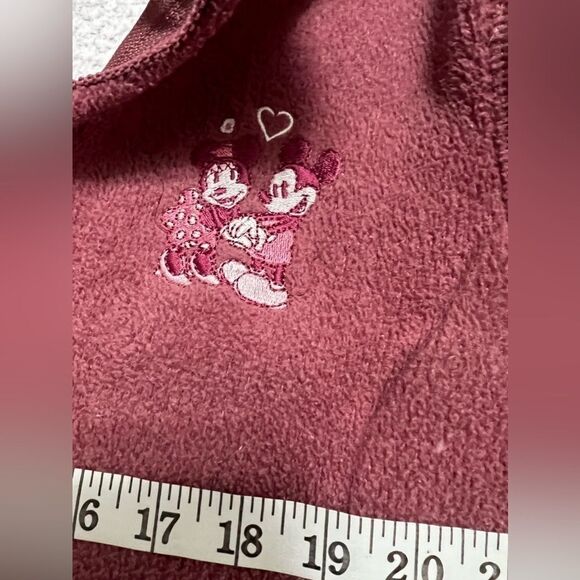 Disney Disneyland 1x Minnie and Mickey zipper jacket pink white Valentine’s Day - Picture 7 of 13